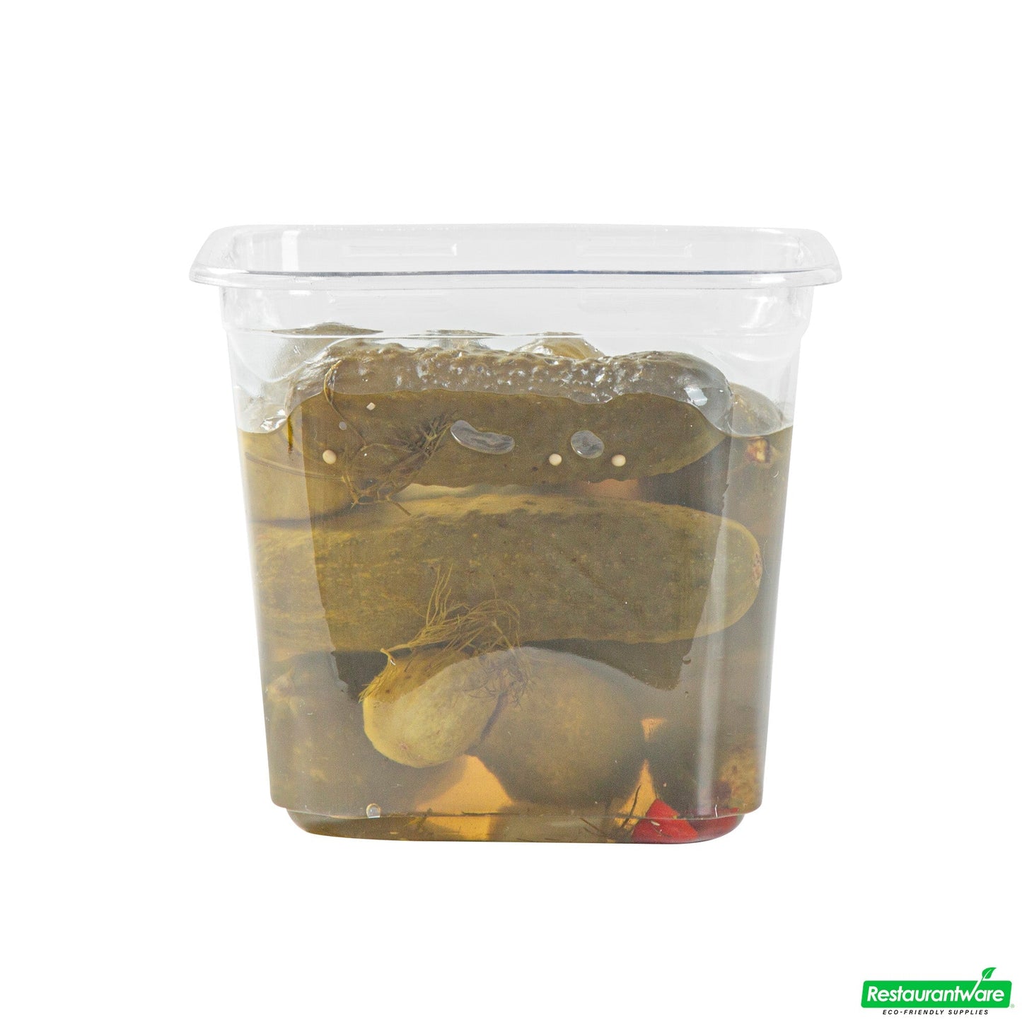 Wholesale Restaurantware Thermo Tek 24 Oz Square Clear Plastic Deli / Snack Container - 4 1/2" X 4 1/2" X 4 1/4" - 50 Count Box- Bulk