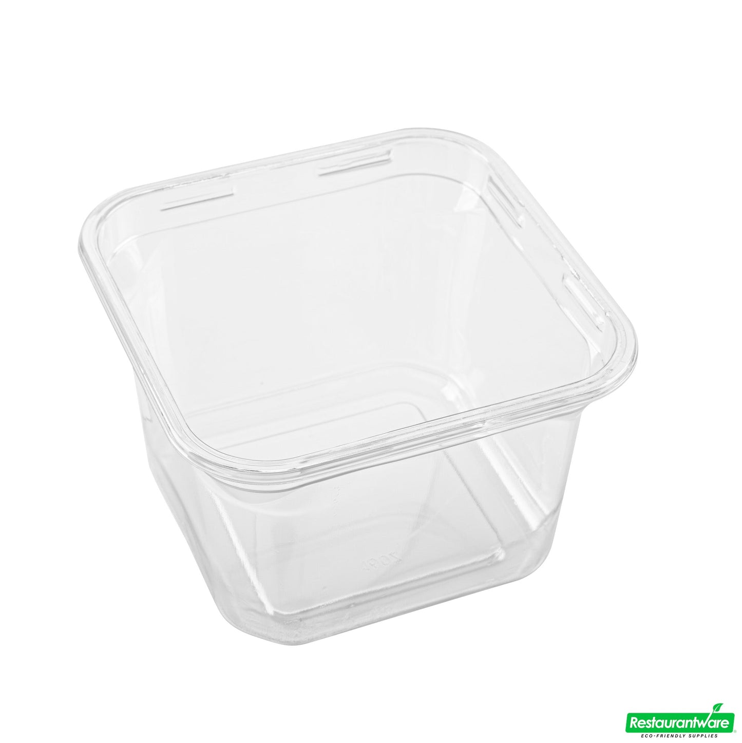 Wholesale Restaurantware Thermo Tek 16 Oz Square Clear Plastic Deli / Snack Container - 4 1/2" X 4 1/2" X 3" - 100 Count Box- Bulk