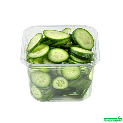 Wholesale Restaurantware Thermo Tek 16 Oz Square Clear Plastic Deli / Snack Container - 4 1/2" X 4 1/2" X 3" - 100 Count Box- Bulk