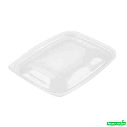 Wholesale Restaurantware 36 Oz Rectangle Black Plastic Food Container - with Clear Lid, Microwavable, 2 Compartments - 8 3/4" X 7" X 2 1/4" - 50 Count Box- Bulk