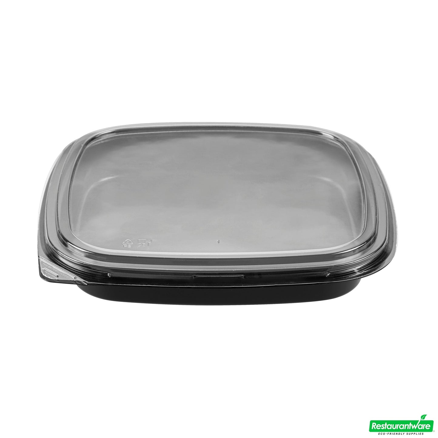 Wholesale Restaurantware Roku Square Black Plastic Take Out Sushi Tray - with Clear Lid - 10 3/4" X 10 3/4" X 1 3/4" - 100 Count Box- Bulk