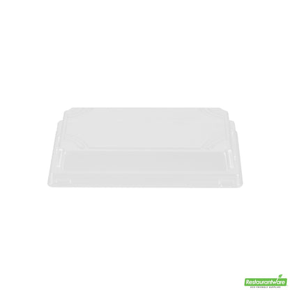 Wholesale Restaurantware Roku Rectangle Black Plastic Take Out Sushi Tray - with Clear Lid - 5 1/4" X 3 1/4" X 1 1/2" - 100 Count Box- Bulk