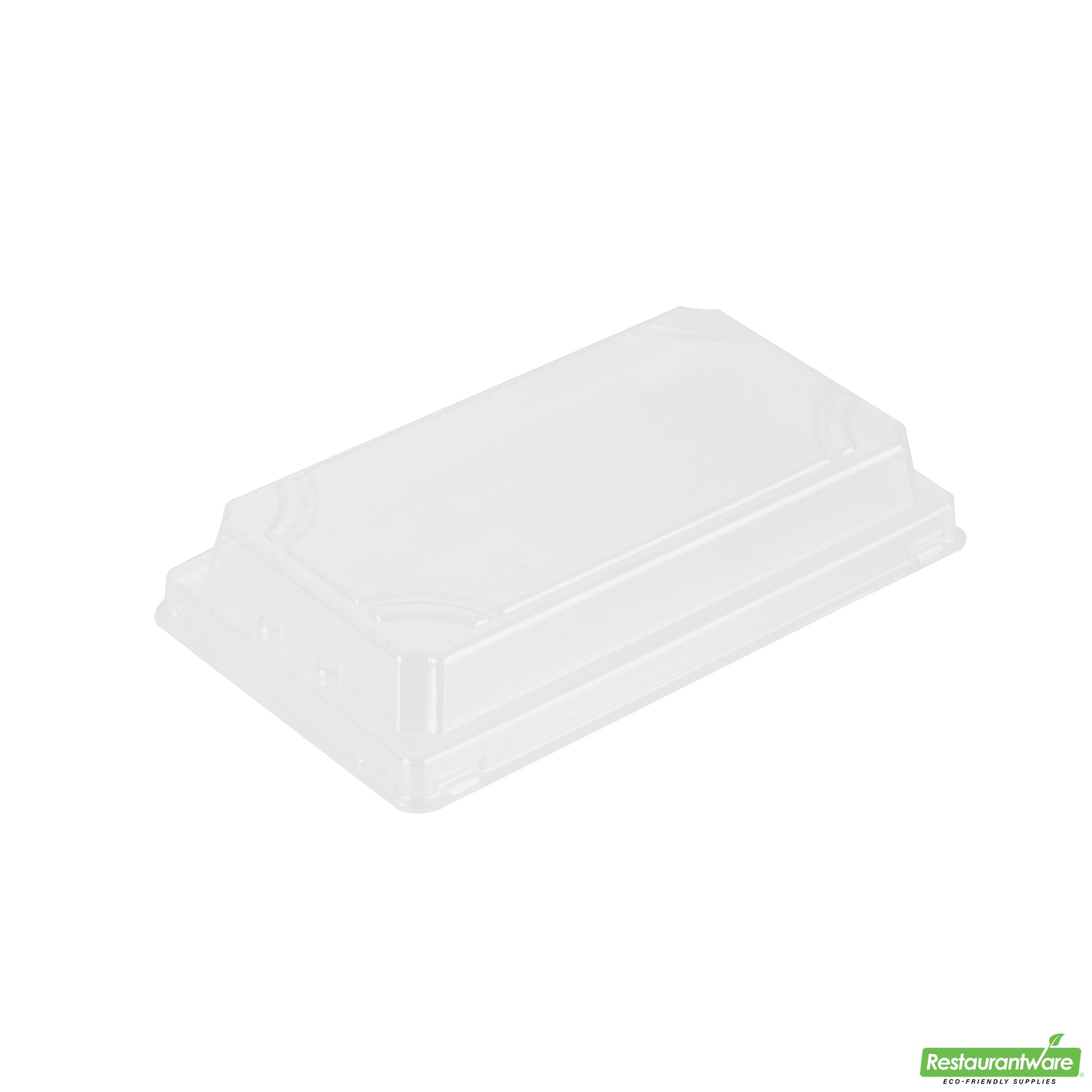 Wholesale Restaurantware Roku Rectangle Black Plastic Take Out Sushi Tray - with Clear Lid - 5 1/4" X 3 1/4" X 1 1/2" - 100 Count Box- Bulk