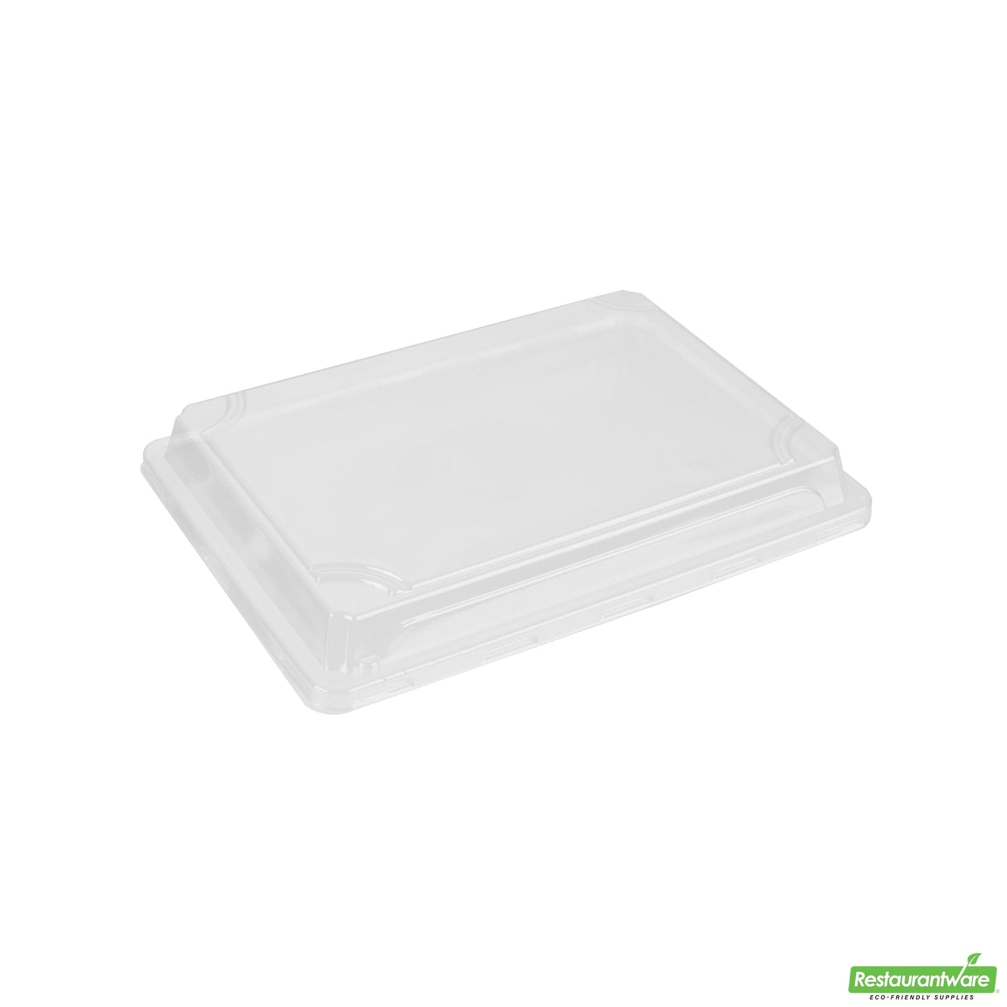 Wholesale Restaurantware Roku Rectangle Black Plastic Take Out Sushi Tray - with Clear Lid - 10" X 7 1/4" X 1 3/4" - 100 Count Box- Bulk