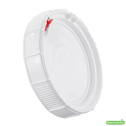 Wholesale Restaurantware Met Lux Round White Plastic Screw Top Lid - for 3.5 & 5 Gal Pail, Tamper-Evident, Un Rated - 11 1/4" X 11 1/4" X 2 1/2" - 1 Count Box- Bulk