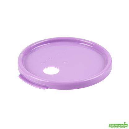 Wholesale Restaurantware Met Lux Round Purple Plastic Lid - Fits 4 Qt Food Storage Container - 1 Count Box- Bulk