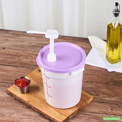 Wholesale Restaurantware Met Lux Round Purple Plastic Lid - Fits 4 Qt Food Storage Container - 1 Count Box- Bulk