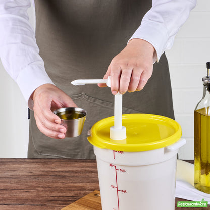 Wholesale Restaurantware Met Lux Round Yellow Plastic Lid - Fits 4 Qt Food Storage Container - 1 Count Box- Bulk