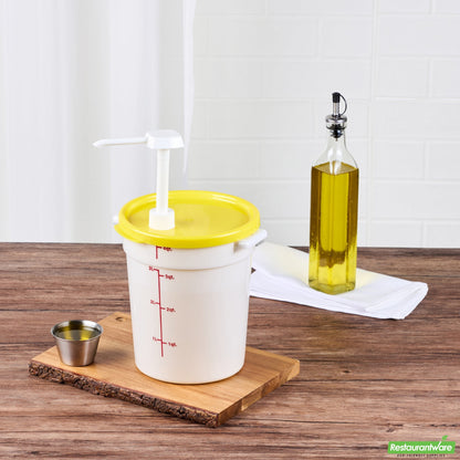 Wholesale Restaurantware Met Lux Round Yellow Plastic Lid - Fits 4 Qt Food Storage Container - 1 Count Box- Bulk