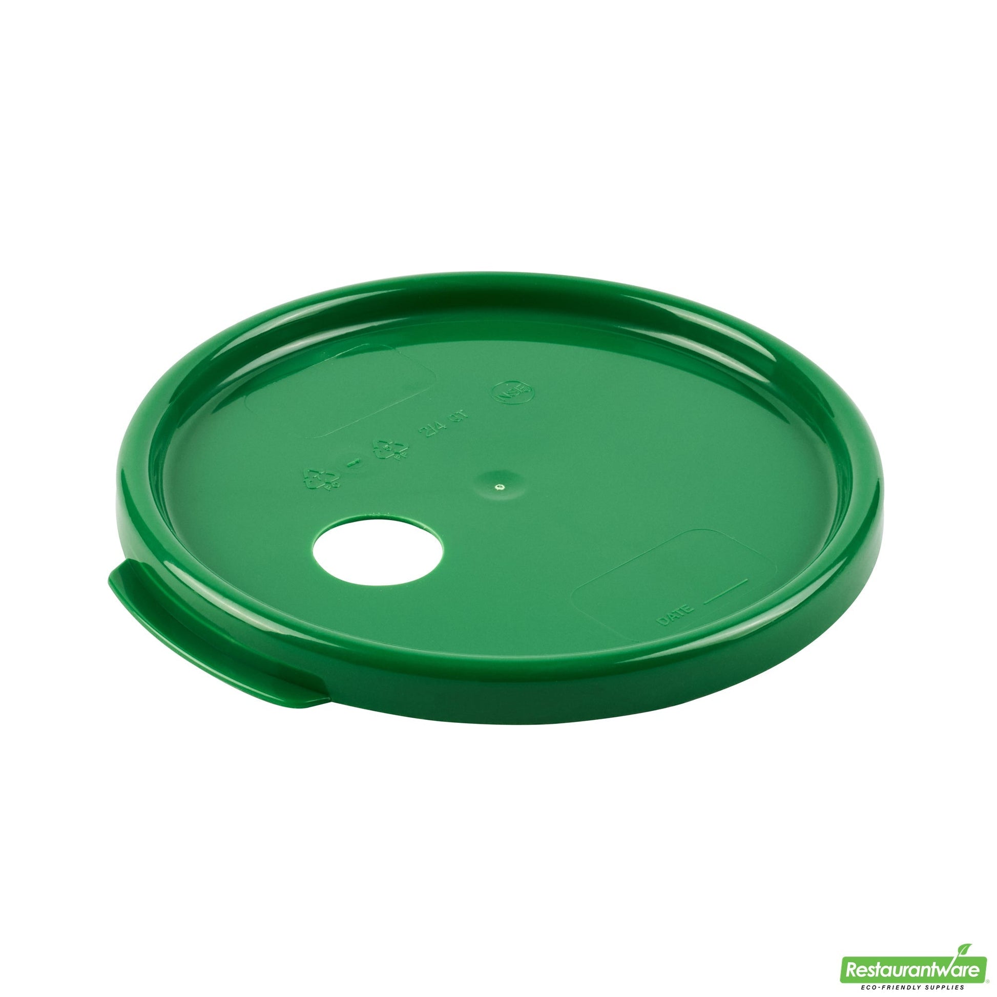 Wholesale Restaurantware Met Lux Round Green Plastic Lid - Fits 4 Qt Food Storage Container - 1 Count Box- Bulk
