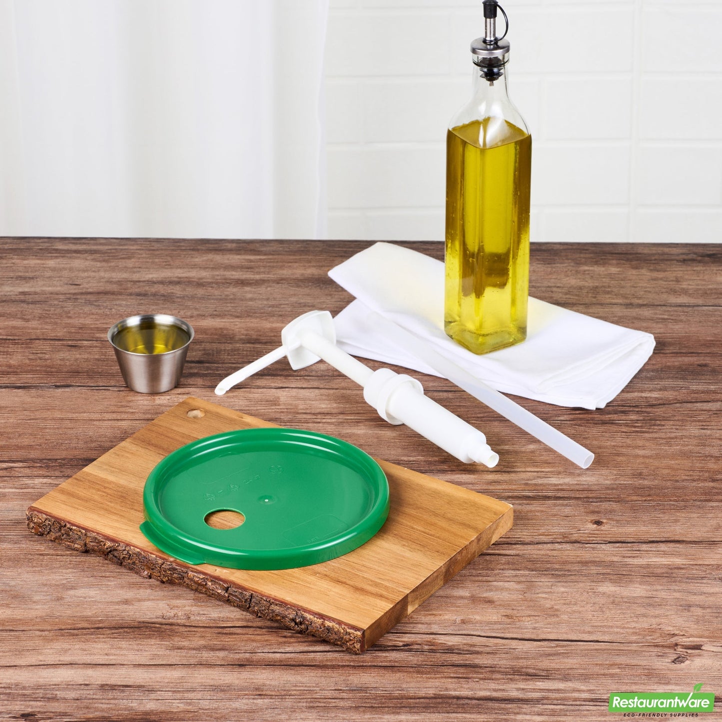 Wholesale Restaurantware Met Lux Round Green Plastic Lid - Fits 4 Qt Food Storage Container - 1 Count Box- Bulk
