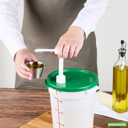 Wholesale Restaurantware Met Lux Round Green Plastic Lid - Fits 4 Qt Food Storage Container - 1 Count Box- Bulk