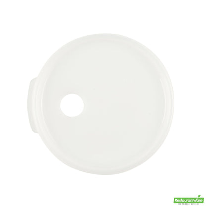 Wholesale Restaurantware Met Lux Round White Plastic Lid - Fits 4 Qt Food Storage Container - 1 Count Box- Bulk