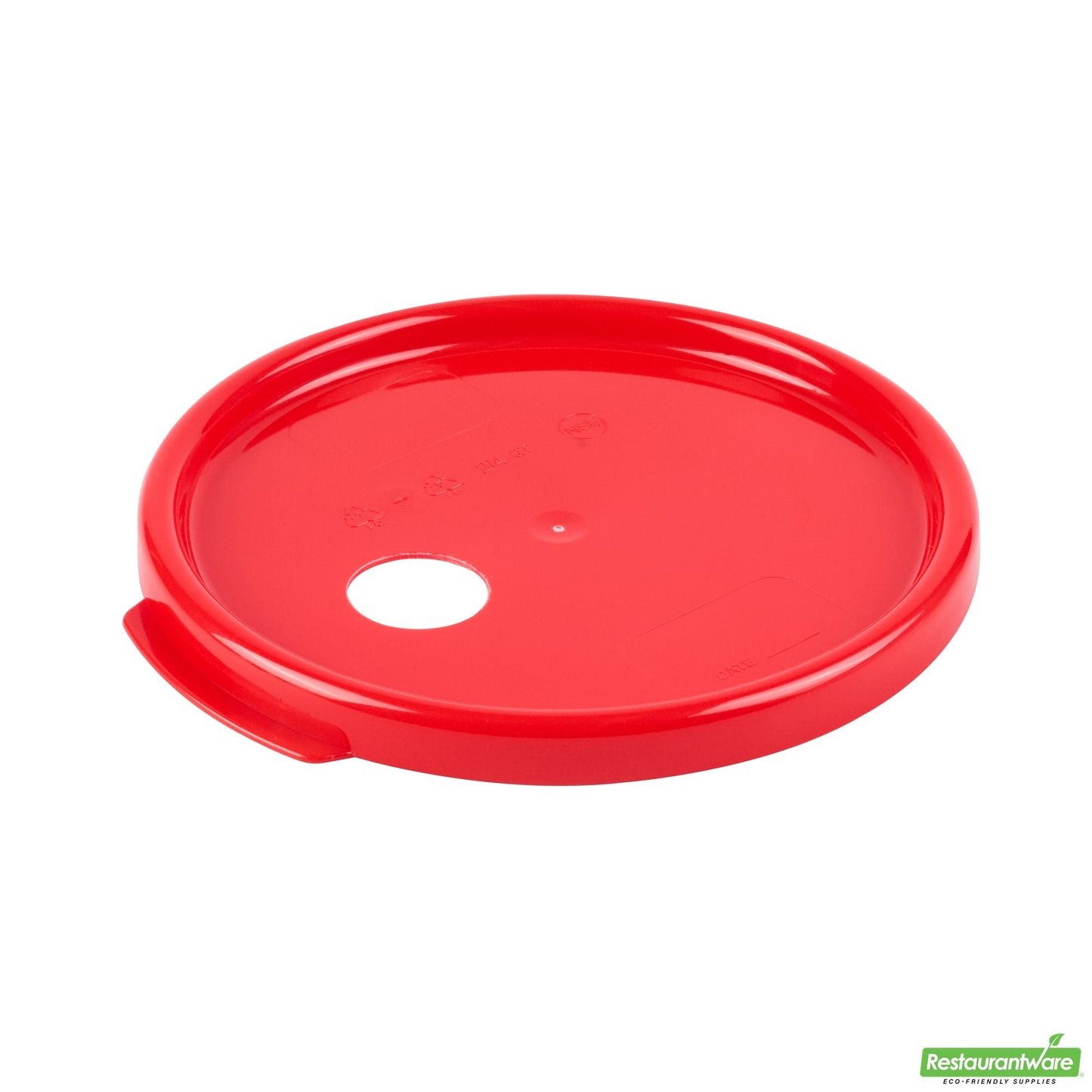 Wholesale Restaurantware Met Lux Round Red Plastic Lid - Fits 4 Qt Food Storage Container - 1 Count Box- Bulk