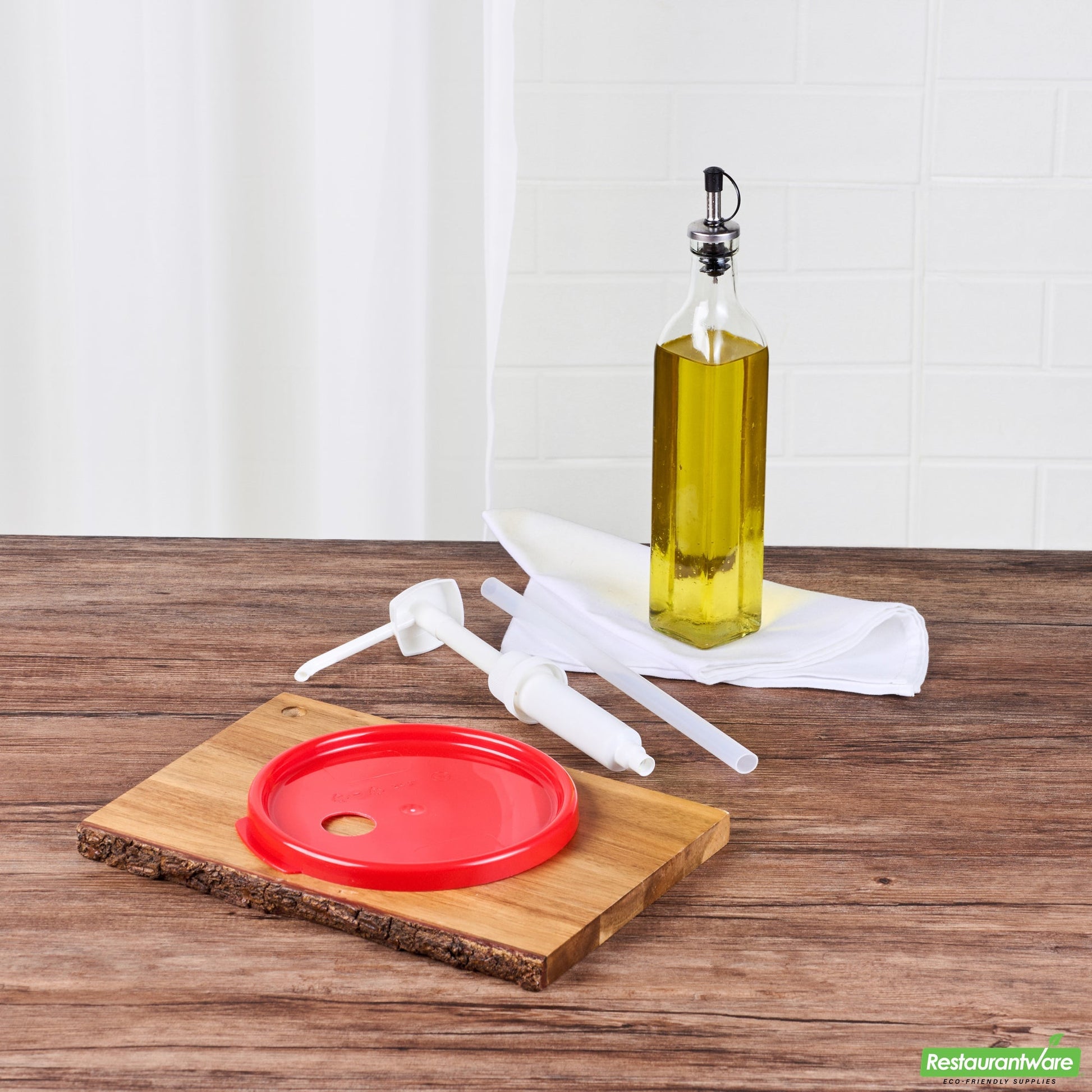 Wholesale Restaurantware Met Lux Round Red Plastic Lid - Fits 4 Qt Food Storage Container - 1 Count Box- Bulk