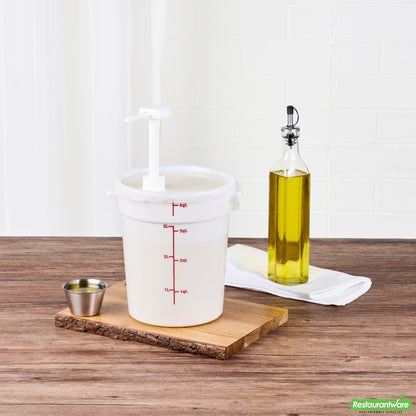 Wholesale Restaurantware Met Lux 1 Oz White Plastic Condiment Pump - with 11" Trimmable Dip Tube - 1 Count Box- Bulk