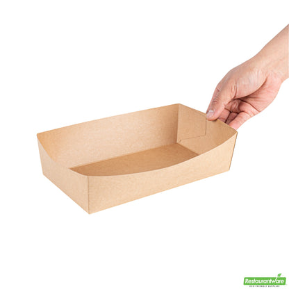 Wholesale Restaurantware Cater Tek Kraft Paper Insert - Fits Rectangle Catering Box - 9 1/4'' X 5'' X 2 1/4'' - 10 Count Box- Bulk