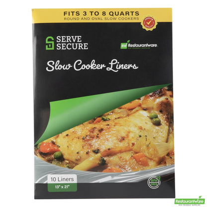 Wholesale Restaurantware Serve Secure Clear Plastic Liner - Fits 3 to 8 Qt Slow Cooker, Bpa-Free - 13" X 21" - 500 Count Box- Bulk