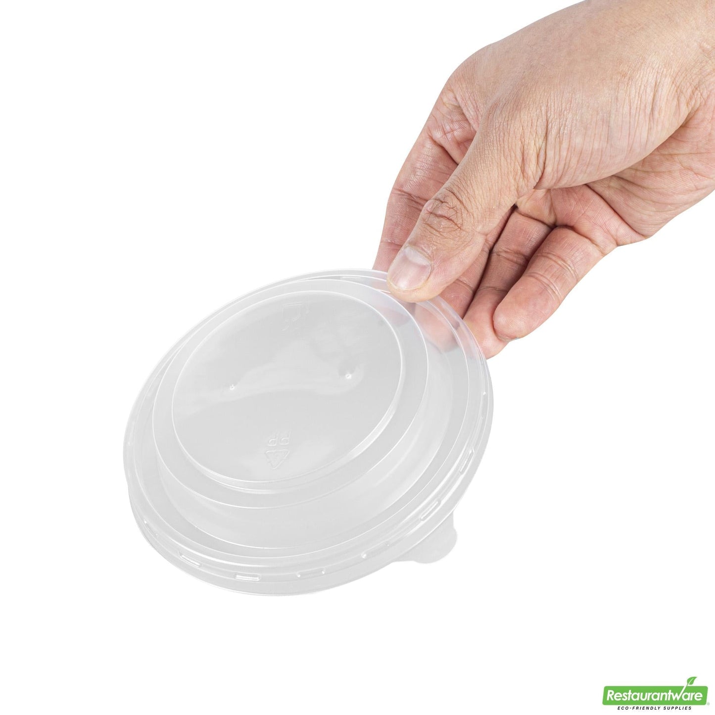 Wholesale Restaurantware Bio Tek Round Clear Plastic Soup Container Lid - Fits 12 / 18 Oz - 25 Count Box- Bulk