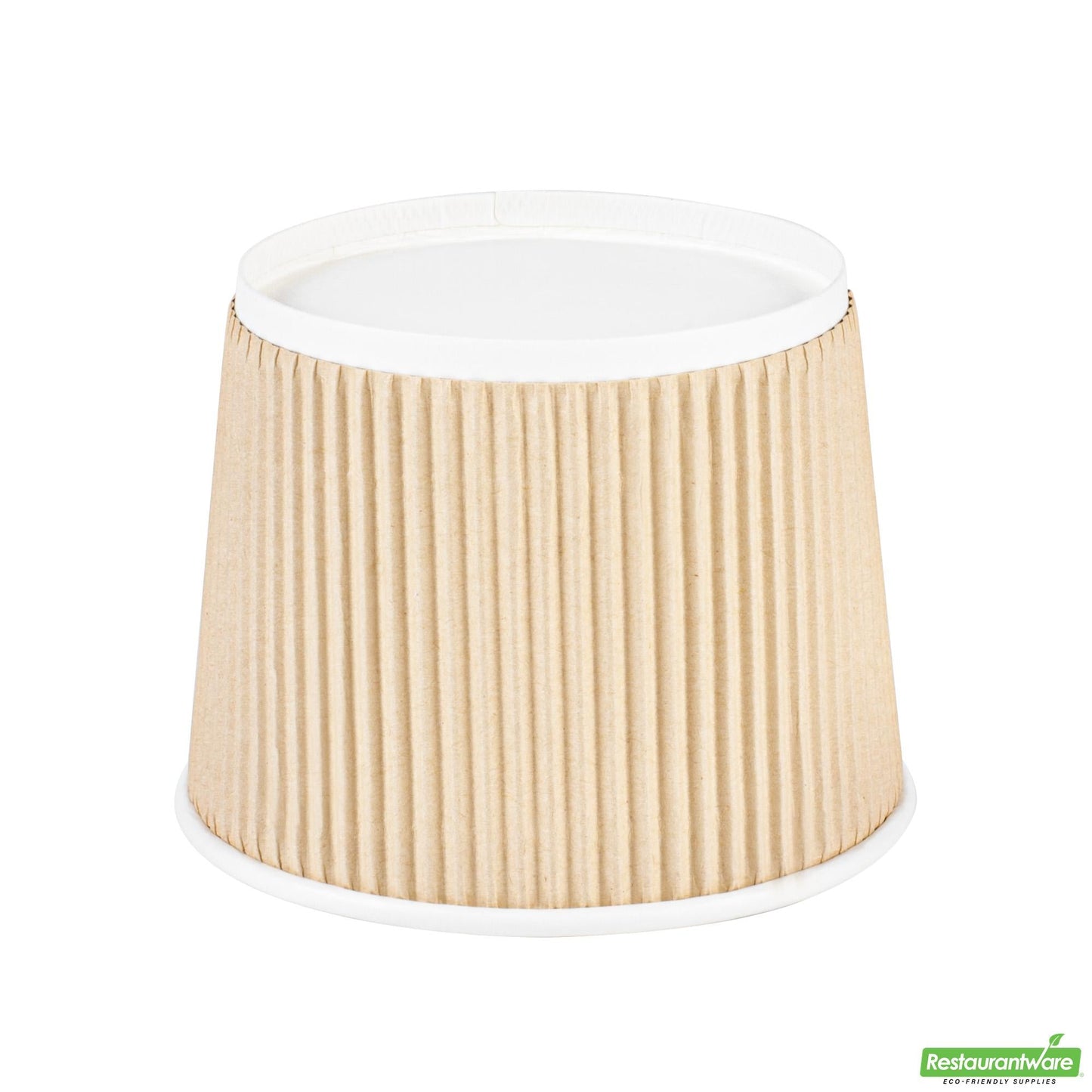 Wholesale Restaurantware Bio Tek 18 Oz Round Kraft PE Lined Paper Soup Container - Ripple Wall - 3 1/2 X 3 1/2 X 3 1/4 - 200 Count Box- Bulk