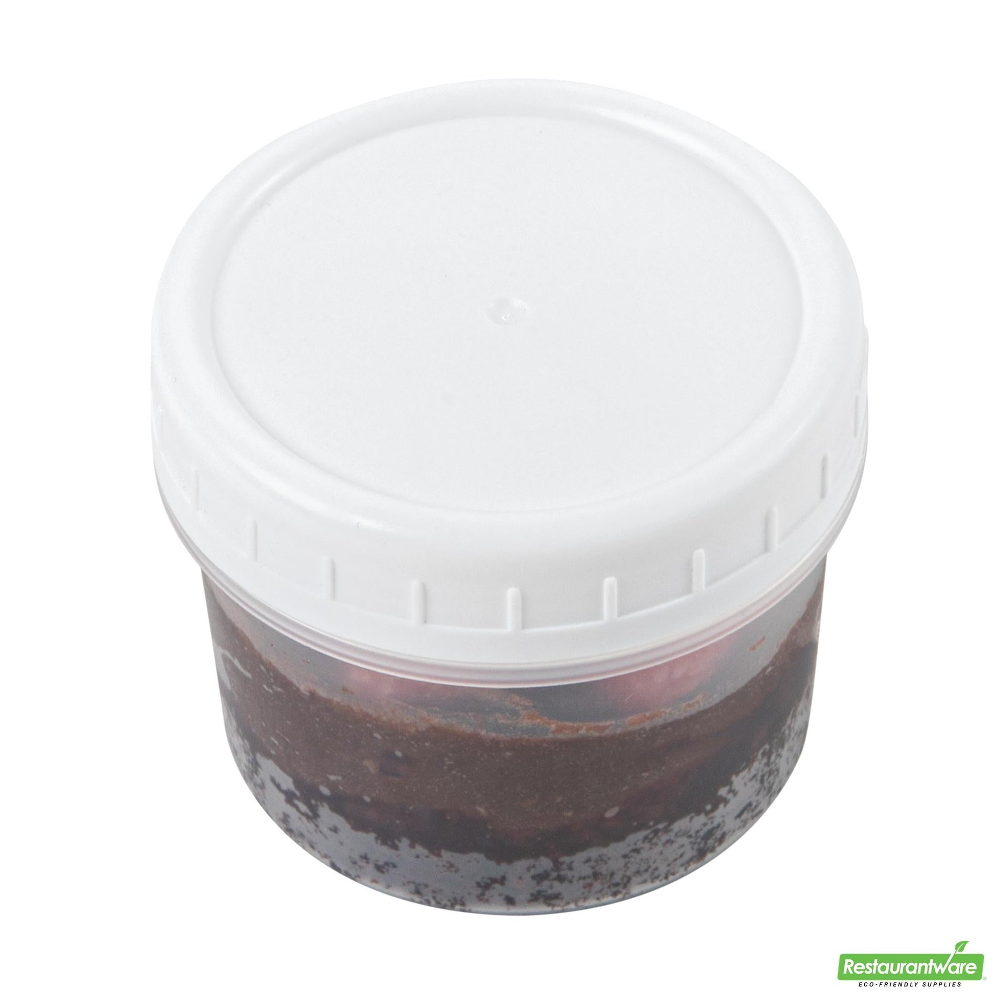 Wholesale Restaurantware Mini Serve 7 Oz Round Clear Plastic Dessert Cup - with Lid - 2 3/4'' X 2 3/4'' X 2 1/2'' - 25 Count Box- Bulk