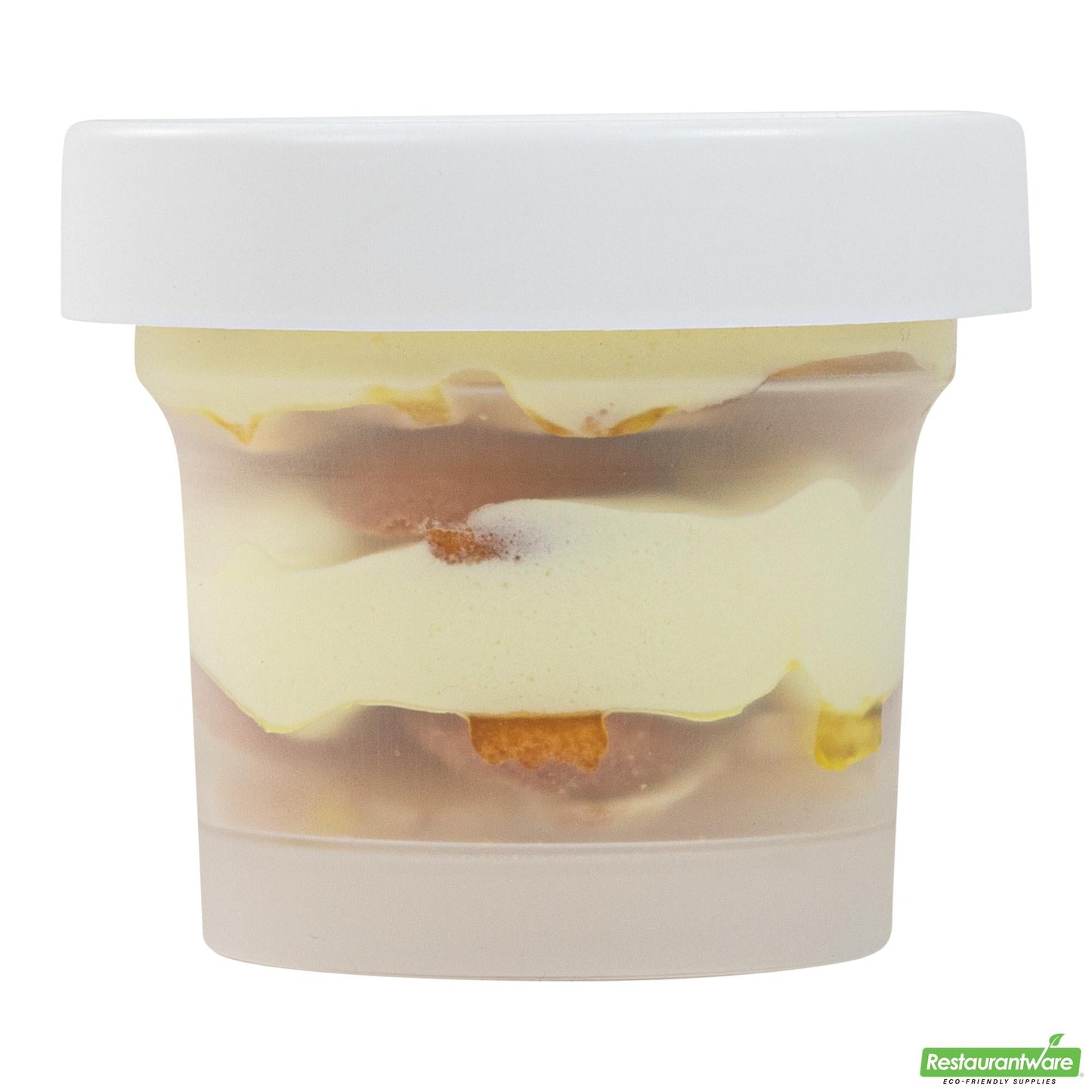 Wholesale Restaurantware Mini Serve 8 Oz Round Clear Plastic Dessert Cup - with Lid - 3 1/2'' X 3 1/2'' X 3'' - 100 Count Box- Bulk