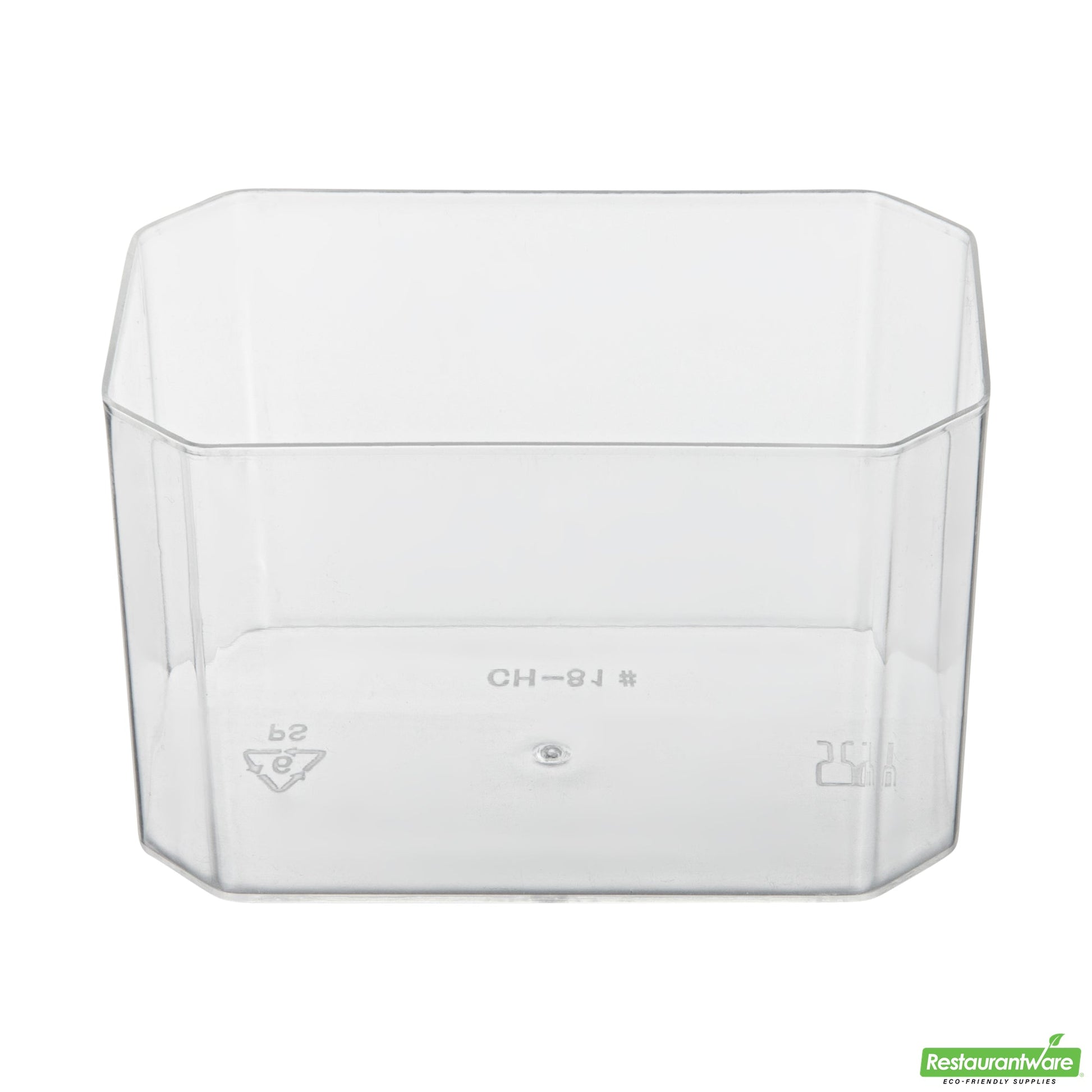 Wholesale Restaurantware Mini Serve 3 Oz Rectangle Clear Plastic Dessert Cup - 3 1/4" X 2" X 2" - 100 Count Box- Bulk