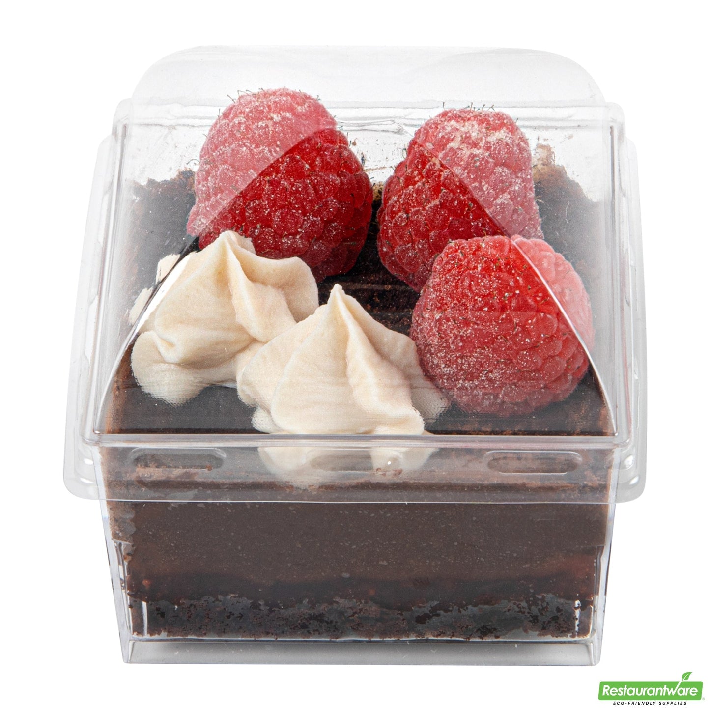 Wholesale Restaurantware Mini Serve Square Clear Plastic Dome Lid - Fits 5 Oz Dessert Cup - 100 Count Box- Bulk