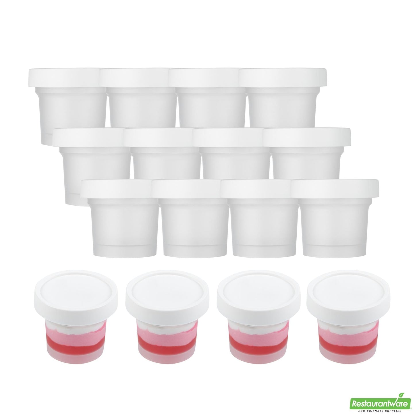 Wholesale Restaurantware Mini Serve 5 Oz Round Clear Plastic Dessert Cup - with Lid - 3'' X 3'' X 2 1/2'' - 25 Count Box- Bulk