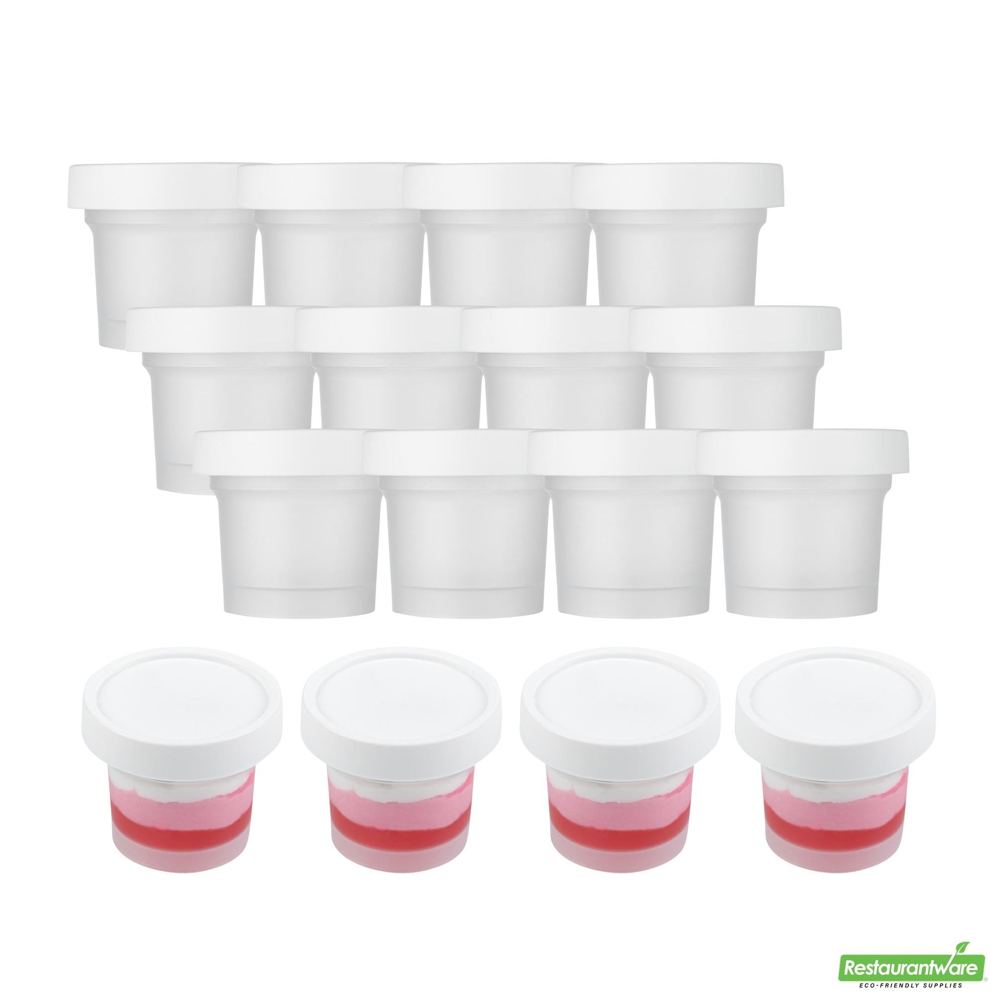 Wholesale Restaurantware Mini Serve 5 Oz Round Clear Plastic Dessert Cup - with Lid - 3'' X 3'' X 2 1/2'' - 25 Count Box- Bulk