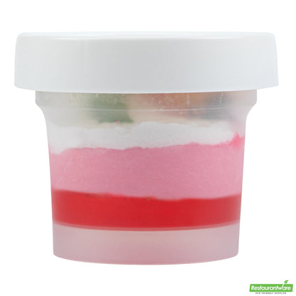 Wholesale Restaurantware Mini Serve 5 Oz Round Clear Plastic Dessert Cup - with Lid - 3'' X 3'' X 2 1/2'' - 25 Count Box- Bulk