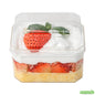 Wholesale Restaurantware Mini Serve Rectangle Clear Plastic Dome Lid - Fits 3 Oz Dessert Cup - 25 Count Box- Bulk