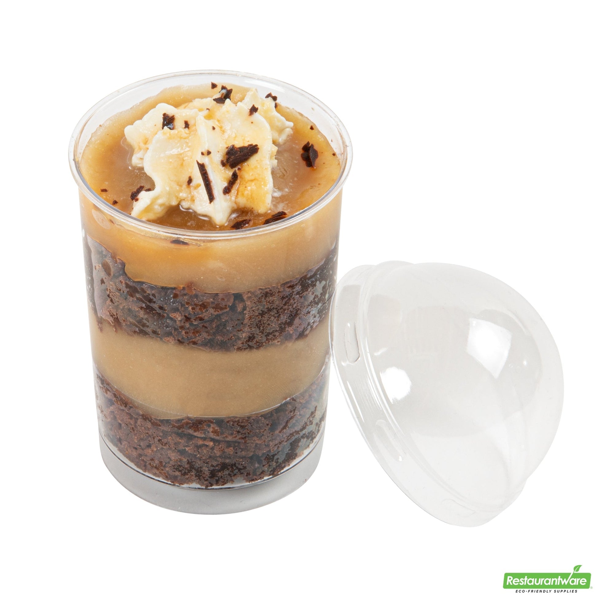 Wholesale Restaurantware Mini Serve Round Clear Plastic Dome Lid - Fits 5 Oz Dessert Cup - 25 Count Box- Bulk