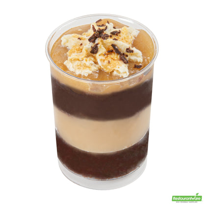 Wholesale Restaurantware Mini Serve 5 Oz Round Clear Plastic Dessert Cup - 2 1/4" X 2 1/4" X 3 1/4" - 25 Count Box- Bulk