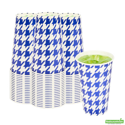 Wholesale Restaurantware RW Base 16 Oz Round White Paper Cold Cup - 3 1/2 X 3 1/2 X 5 1/2 - 25 Count Box- Bulk