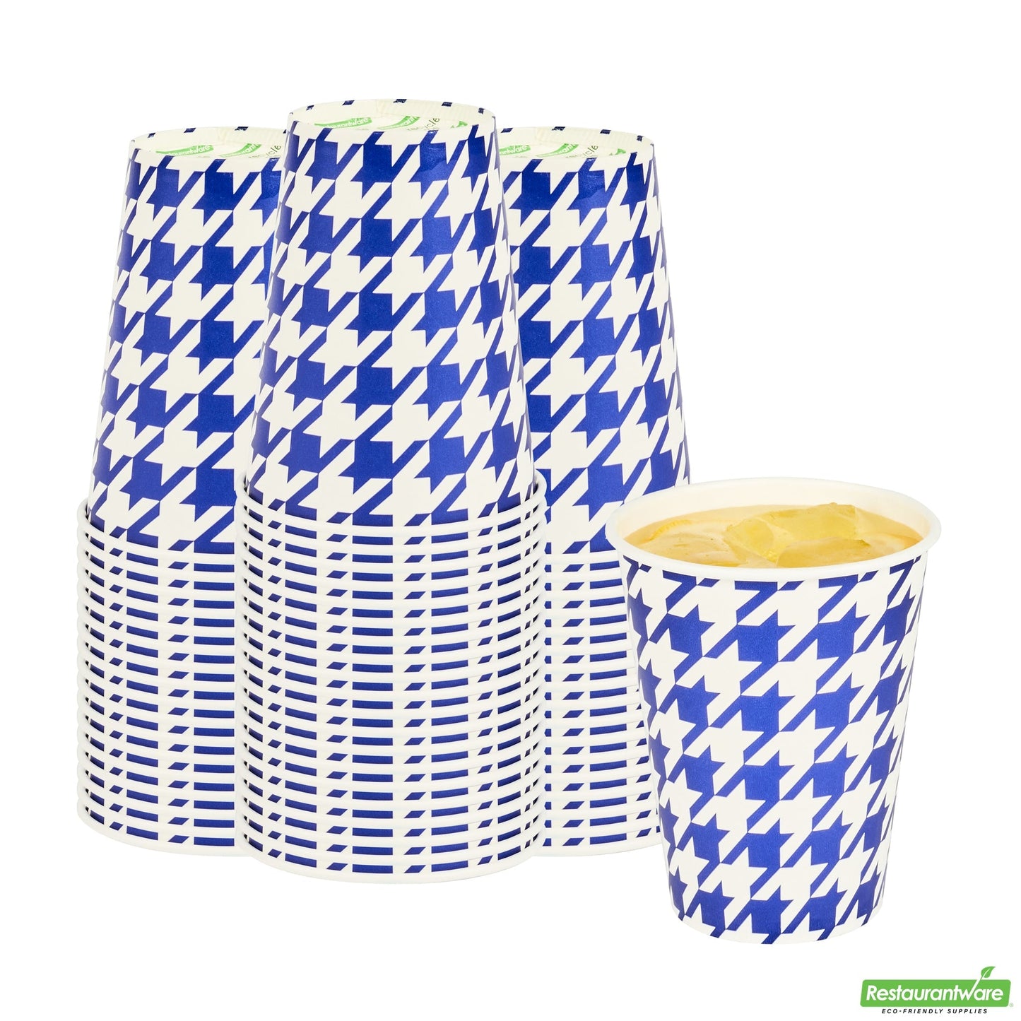 Wholesale Restaurantware RW Base 12 Oz Round White Paper Cold Cup - 3 1/2 X 3 1/2 X 4 1/4 - 25 Count Box- Bulk