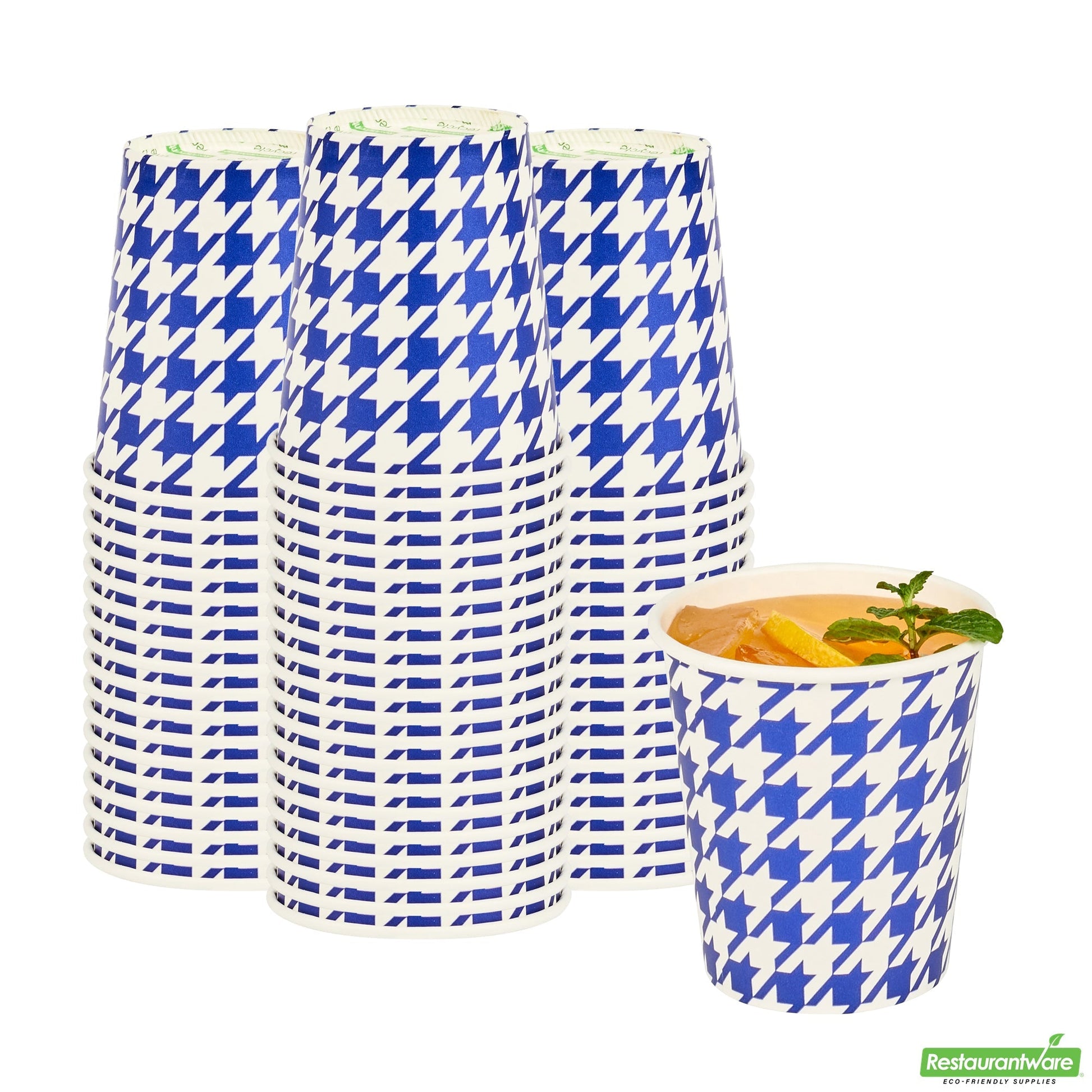 Wholesale Restaurantware RW Base 7 Oz Round White Paper Cold Cup - 2 3/4 X 2 3/4 X 3 - 500 Count Box- Bulk