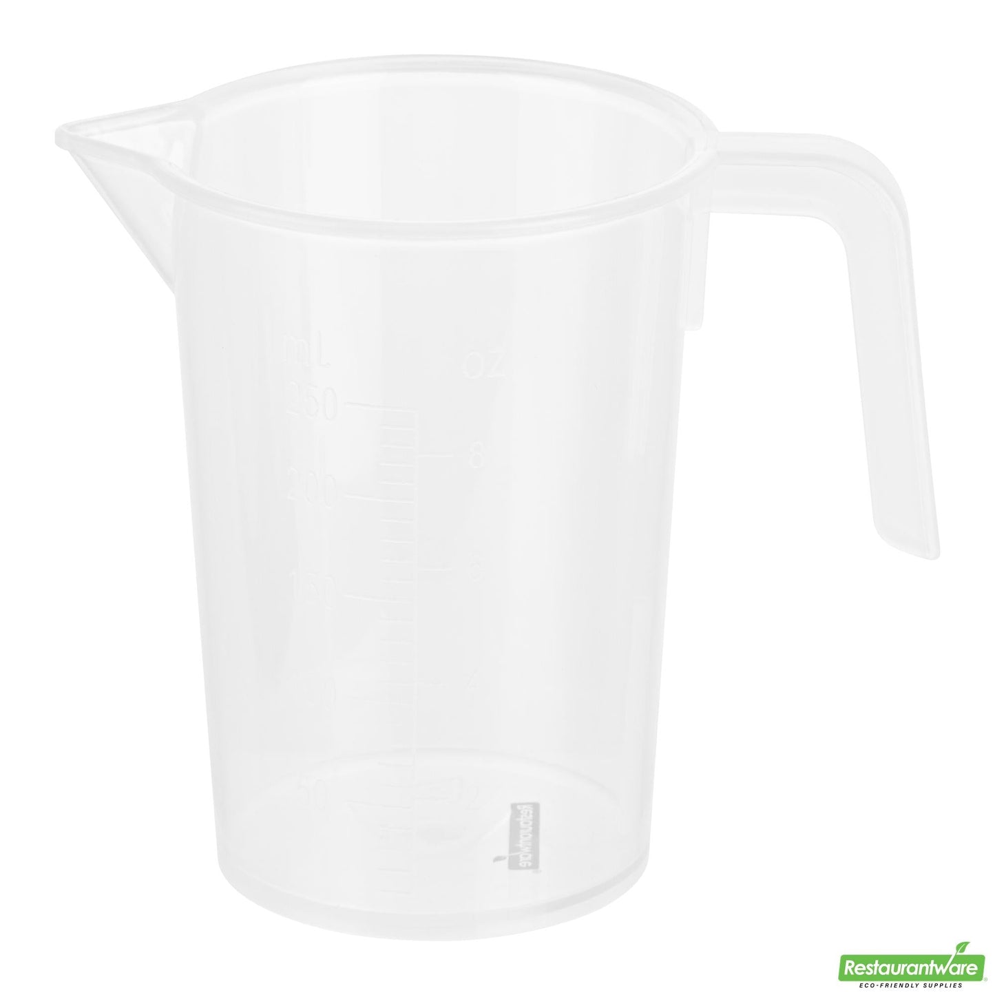 Wholesale Restaurantware 1-Cup Clear Plastic Measuring Cup - 3 3/4" X 2 1/2" X 4 1/4" - 10 Count Box- Bulk