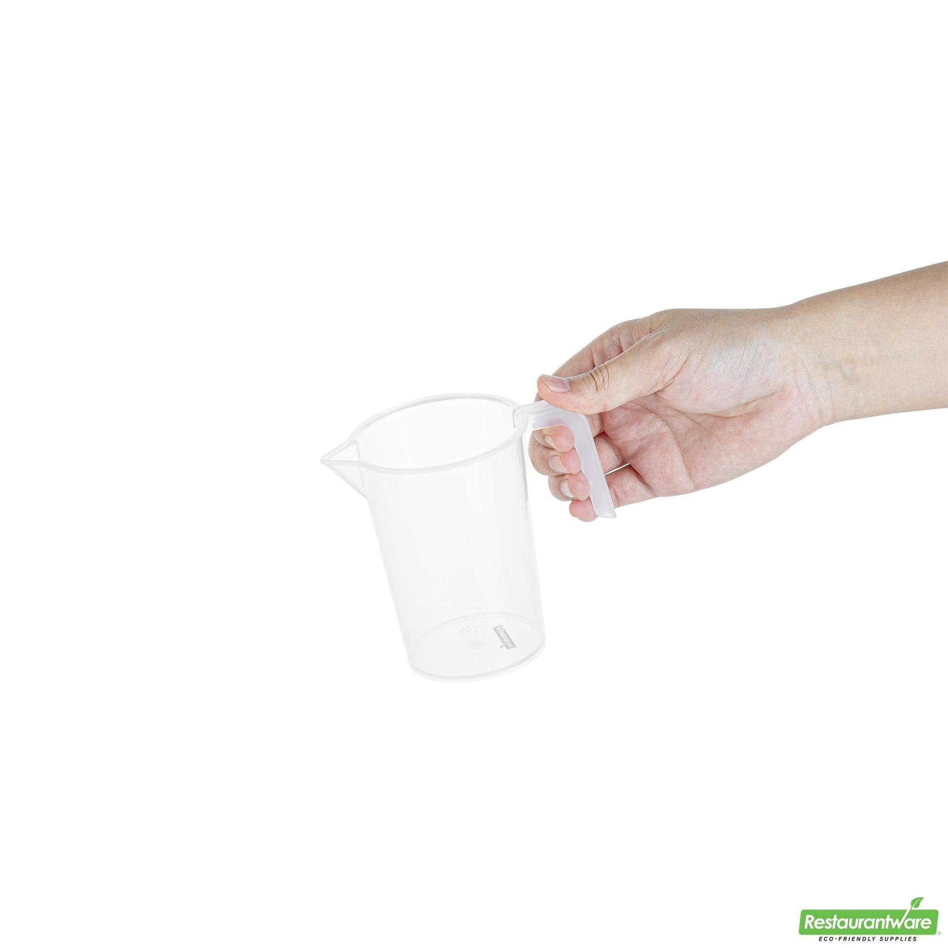 Wholesale Restaurantware 1-Cup Clear Plastic Measuring Cup - 3 3/4" X 2 1/2" X 4 1/4" - 10 Count Box- Bulk