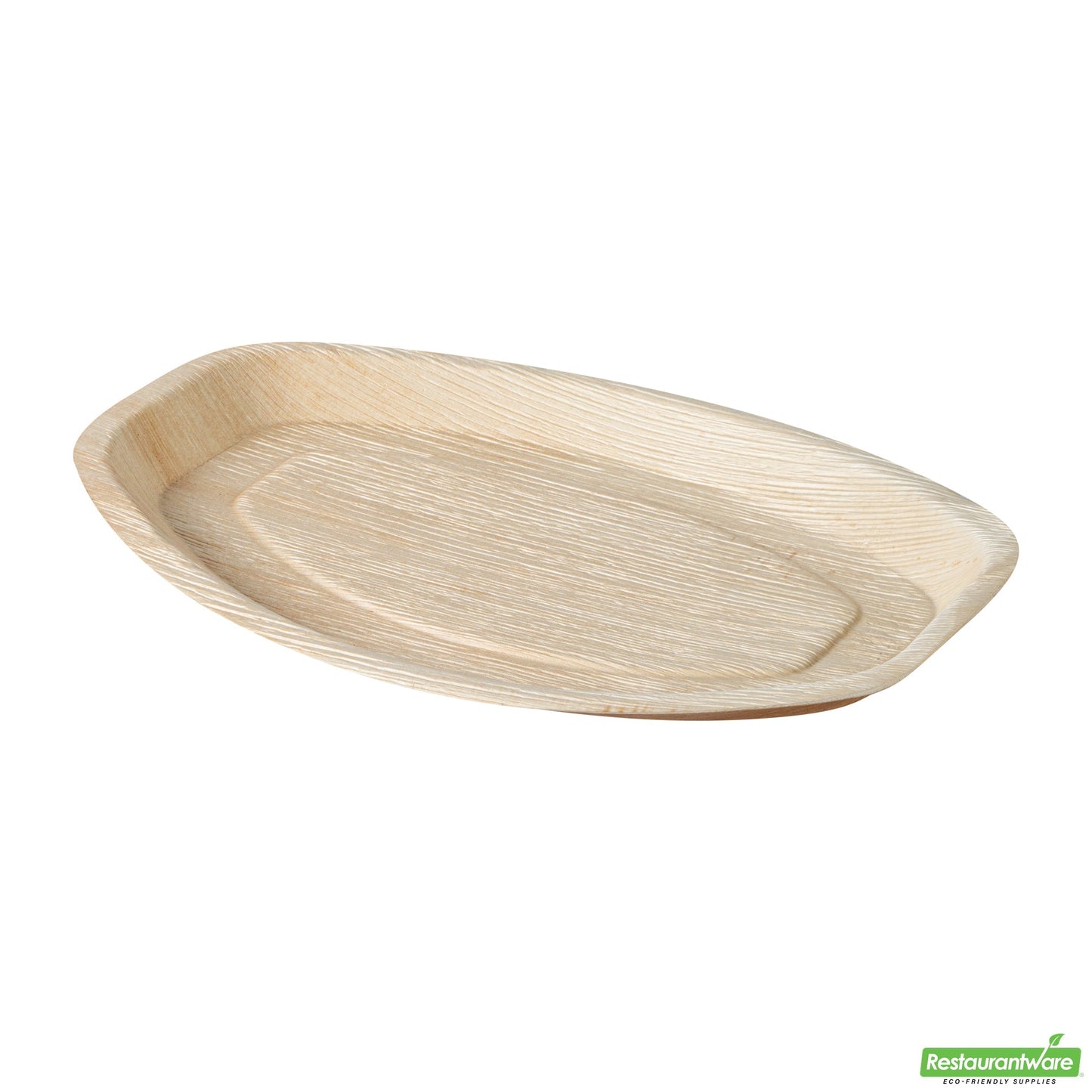 Wholesale Restaurantware Indo Oval Natural Palm Leaf Tray - 15 X 10 X 1 - 100 Count Box- Bulk