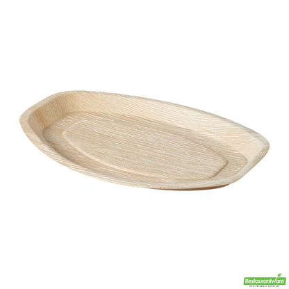 Wholesale Restaurantware Indo Oval Natural Palm Leaf Tray - 15 X 10 X 1 - 100 Count Box- Bulk