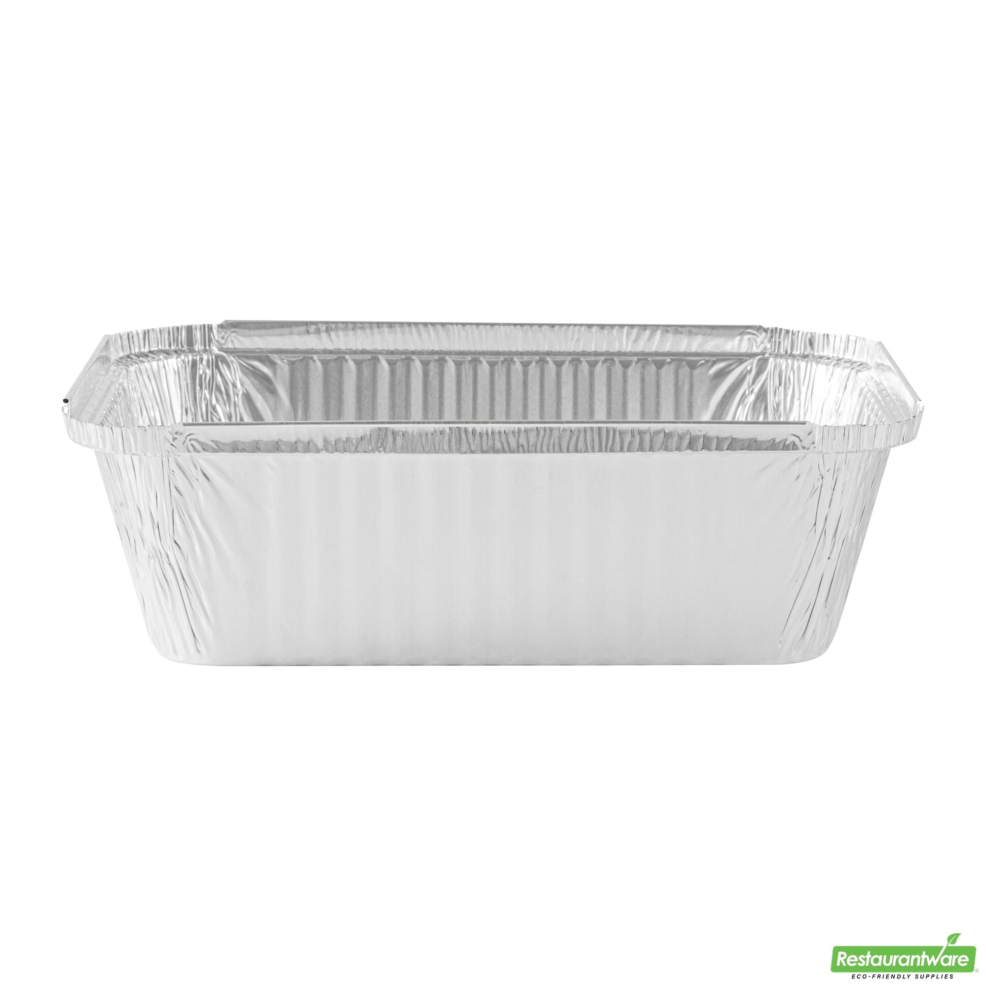 Wholesale Restaurantware Foil Lux 5 Lb Oblong Aluminum Container - 10" X 7" X 2 3/4" - 100 Count Box- Bulk
