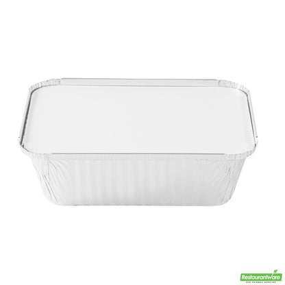 Wholesale Restaurantware Foil Lux 5 Lb Oblong Aluminum Container - 10" X 7" X 2 3/4" - 100 Count Box- Bulk