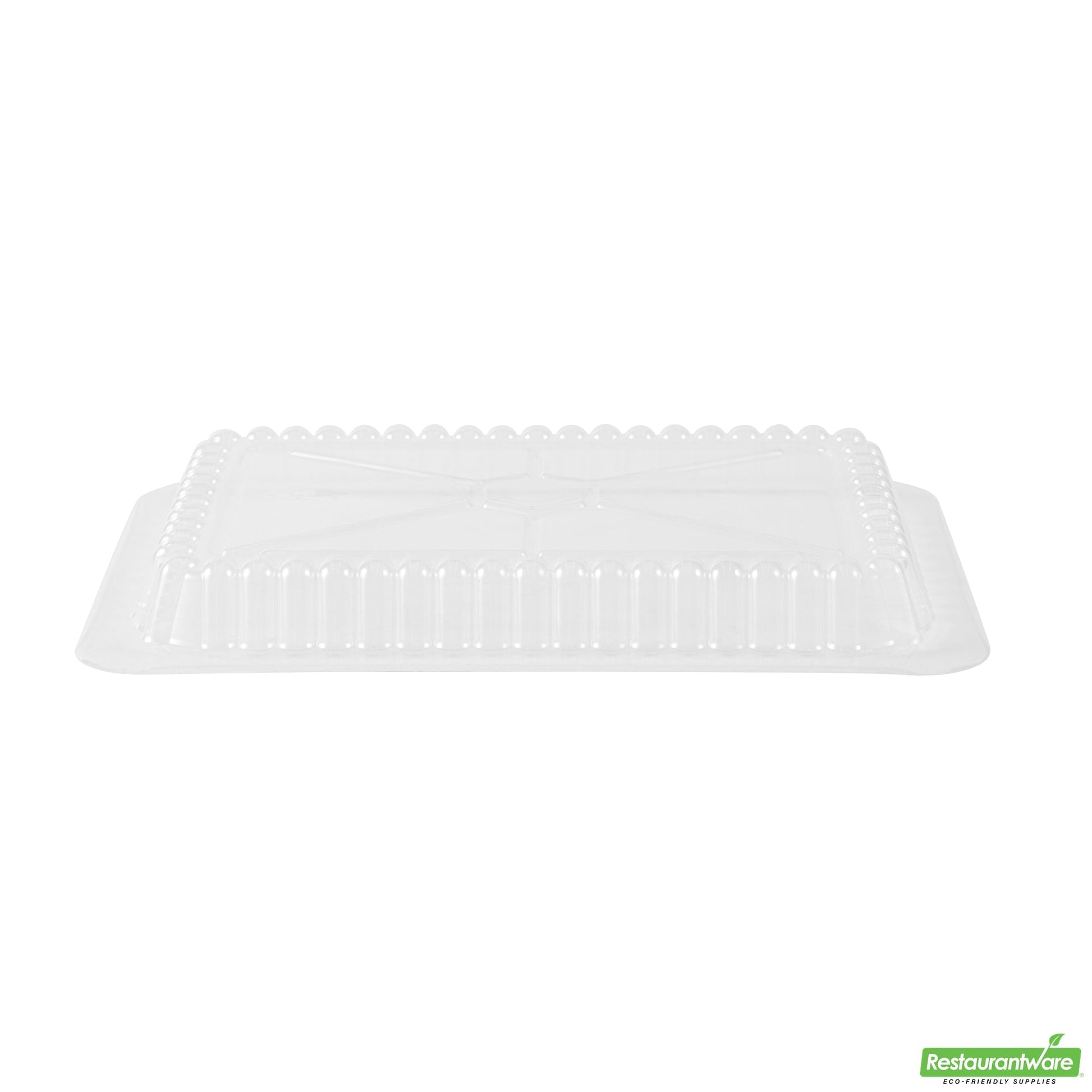 Wholesale Restaurantware Foil Lux Oblong Clear Plastic Lid - Fits 2 1/4 Lb Container - 100 Count Box- Bulk