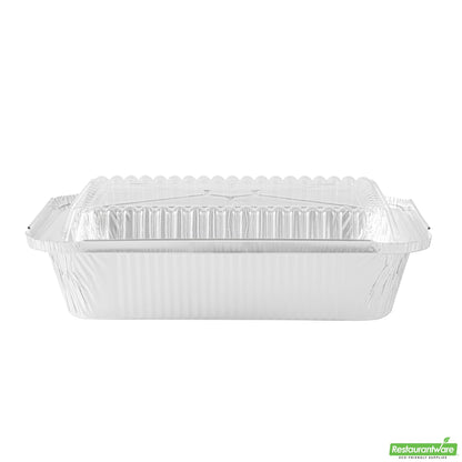 Wholesale Restaurantware Foil Lux Oblong Clear Plastic Lid - Fits 2 1/4 Lb Container - 100 Count Box- Bulk