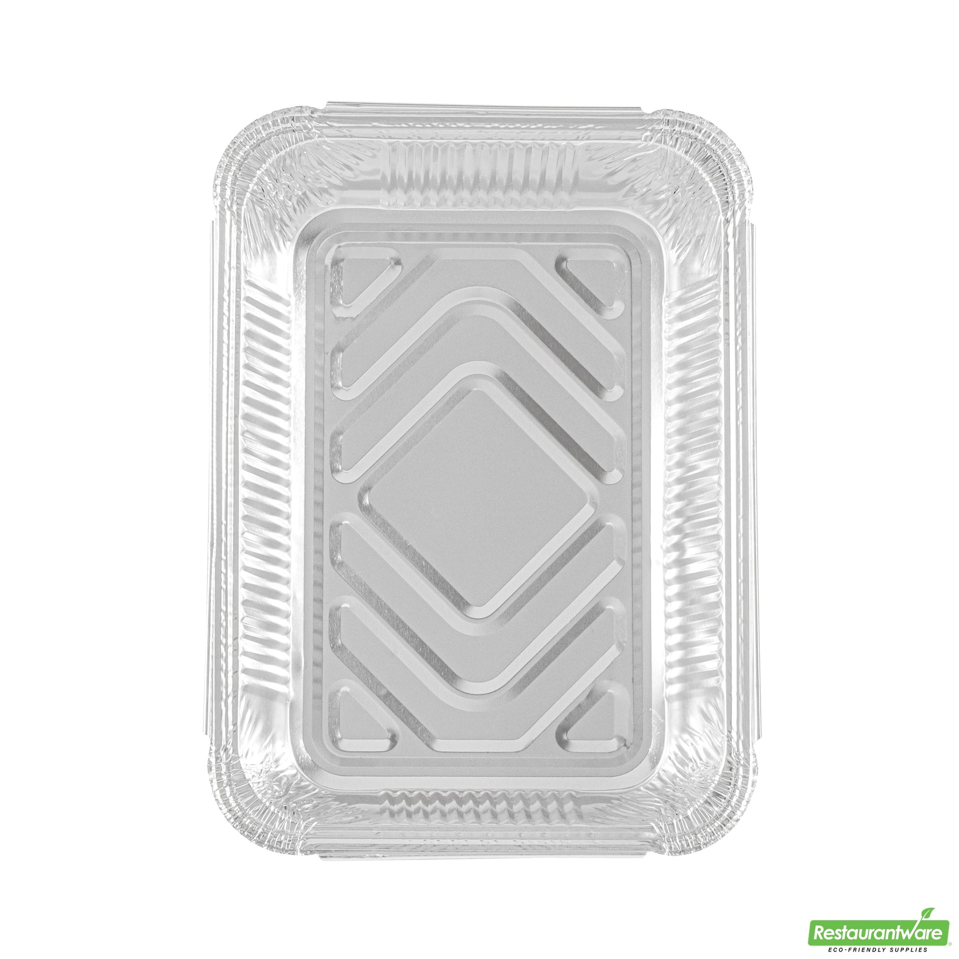 Wholesale Restaurantware Foil Lux 2 1/4 Lb Oblong Aluminum Container - 8 1/2" X 6 1/4" X 1 3/4" - 100 Count Box- Bulk