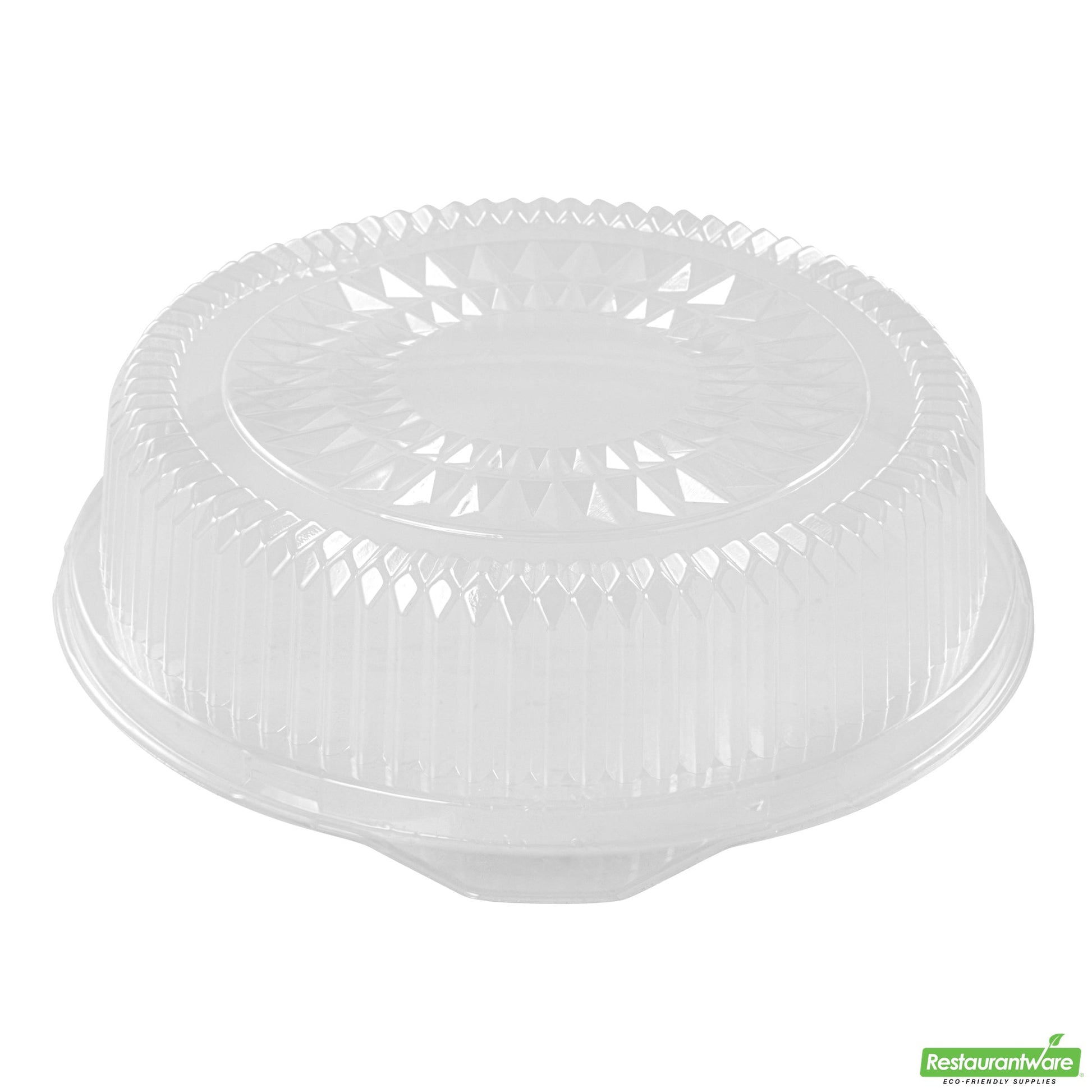 Wholesale Restaurantware Foil Lux Round Clear Plastic Dome Lid - Fits 12 Catering Tray - 10 Count Box- Bulk