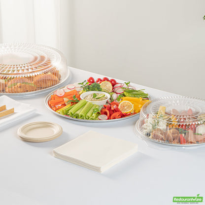 Wholesale Restaurantware Foil Lux Round Aluminum Catering Tray - 16 - 10 Count Box- Bulk