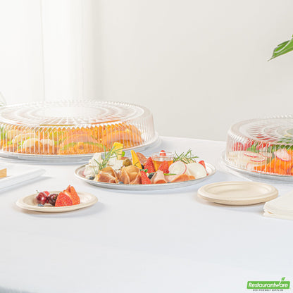 Wholesale Restaurantware Foil Lux Round Aluminum Catering Tray - 12 - 10 Count Box- Bulk