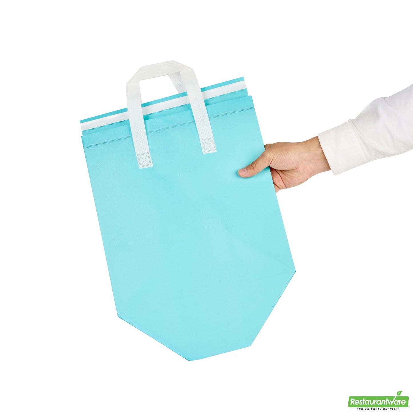 Wholesale Restaurantware Bag Tek Teal Insulated Take Out Bag - Tamper-Evident - 11 3/4 X 7 3/4 X 12 1/2 - 25 Count Box- Bulk